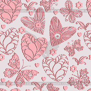 Abstract seamless soft pink pattern for Valentine - vector clipart