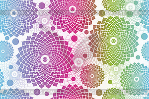 Seamless colorful pattern with lacy vintage circle - vector clipart