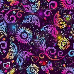 Vivid colorful seamless gradient pattern with - vector image