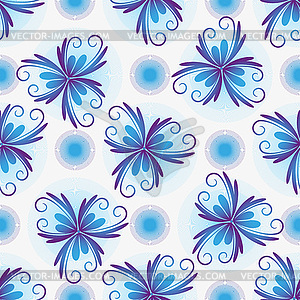 Seamless floral pattern with lace flowers - vector image