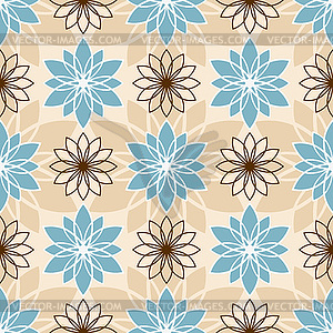 Seamless pattern with flowers - vector clipart