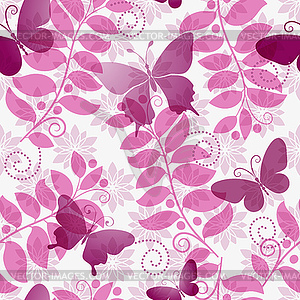 Pink spring seamless pattern - stock vector clipart