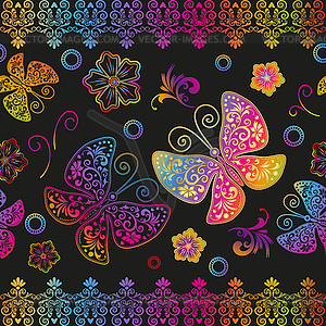 Colorful seamless spring gradient pattern with - vector image