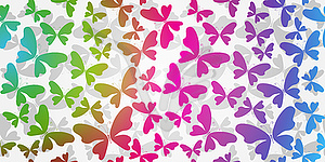 Spring frame with butterflies - vector clip art