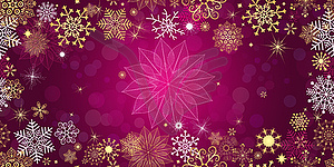 Рождественский бесшовный узор со снежинками - изображение в векторном формате