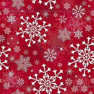 Рождественский красный бесшовный узор с белым кружевом - изображение в формате EPS