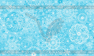 Christmas seamless pattern with stars and lacy - vector image