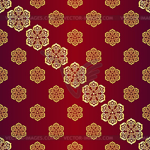 Seamless geometric pattern with shiny golden - vector EPS clipart