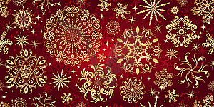 Red gradient Christmas seamless pattern - vector clipart