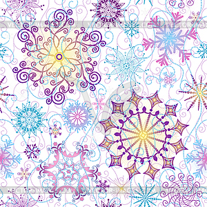 Seamless Christmas pattern with colorful gradient - vector clipart