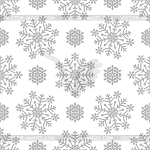 Бесшовный рождественский узор с монохромным серебристым рисунком - векторный клипарт EPS
