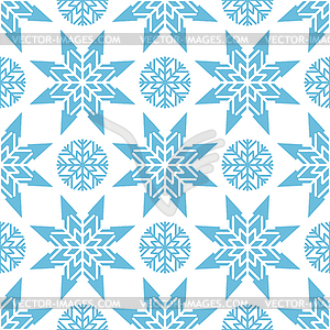 Seamless geometric Christmas pattern with monochrom - vector clip art