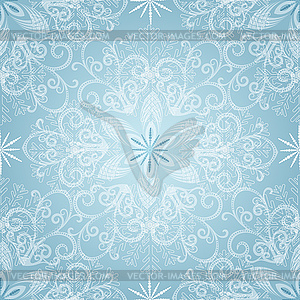 Seamless gentle Christmas pattern with snowflakes - vector image