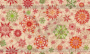 Seamless Christmas pattern with gradient snowflakes - vector clip art