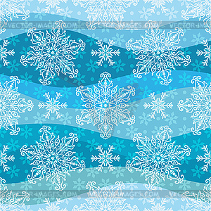 Blue wave Christmas striped wavy patter - vector image