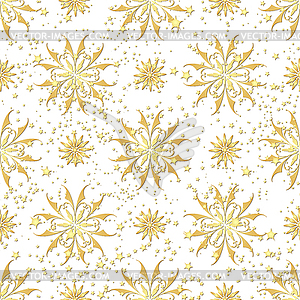 Christmas seamless pattern with glitter golden - vector EPS clipart