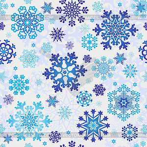 Christmas seamless pattern with gradient snowf - vector clip art