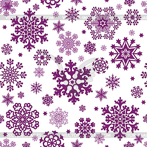 Рождественский бесшовный узор с градиентным снежком - векторный рисунок