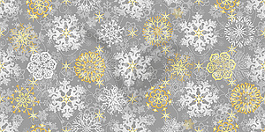 Christmas seamless pattern with glitter golden - vector image