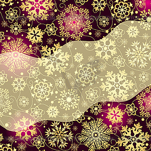 Christmas frame with glitter golden s - vector image