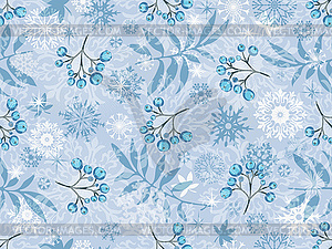 Wnter blue seamless white pattern - stock vector clipart