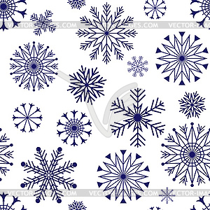 Christmas monochrome seamless pattern with dar - vector image