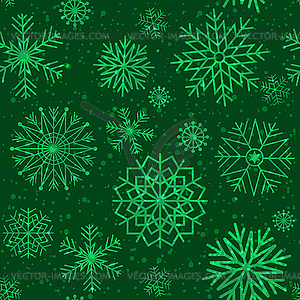 Seamless green winter pattern with vintage - vector EPS clipart