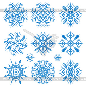 Коллекция рождественская ручная работа синий винтаж - векторизованное изображение клипарта