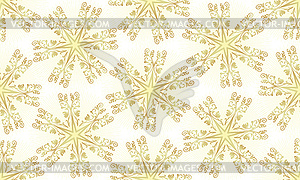 Seamless christmas pattern with golden snowflakes - vector image