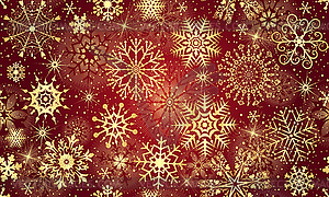 Seamless red gradient winter pattern with vint - vector image