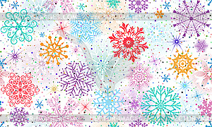 Seamless colorful winter pattern with vintage - vector clipart