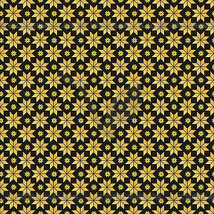 Golden and black gradient seamless pattern with - vector image