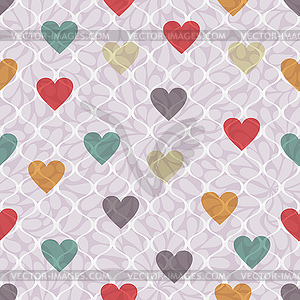 Valentines pattern with colorful translucent - vector clipart / vector image