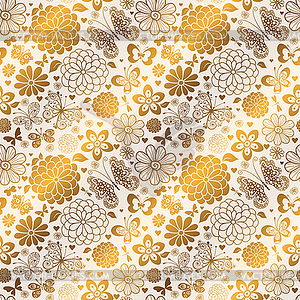 Бесшовный весенний золотистый градиентный диагональный узор - векторное изображение клипарта