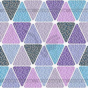 Seamless geometric pattern with triangles of boho - vector image