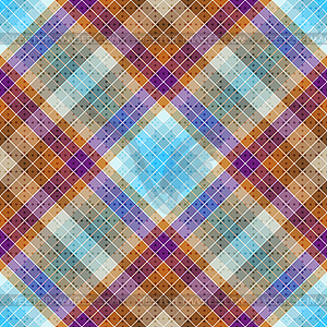 Seamless pattern with orange, blue, brown and viole - vector clipart