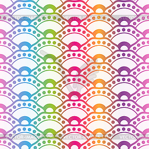 Vintage white seamless pattern with rainbow ci - vector image