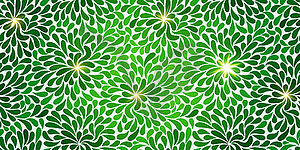 Seamless pattern with green vintage paisley a - vector image