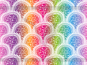 Vintage colorful gradient seamless pattern wit - vector image