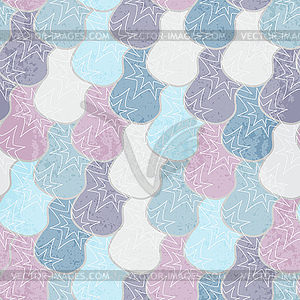 Vintage grunge seamless pattern with pastel fi - vector clip art