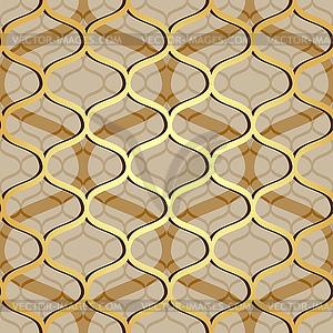 Seamless geometric vintage pattern with golden - vector clip art