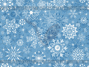 Blue Christmas seamless pattern with vintage s - vector image