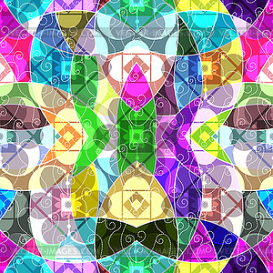 Seamless geometric colorful mosaic vintage - vector image