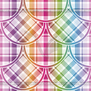 Rainbow gradient checkered seamless geometric - vector clip art