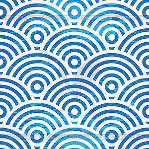 Seamless geometric grunge pattern with blue-wh - vector clipart / vector image