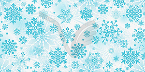 Christmas white seamless pattern with blue sno - vector clip art