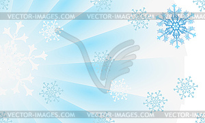 Christmas gentle frame with snowflakes and stars an - vector image