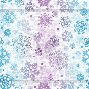 Christmas gradient seamless pattern with snowf - royalty-free vector image