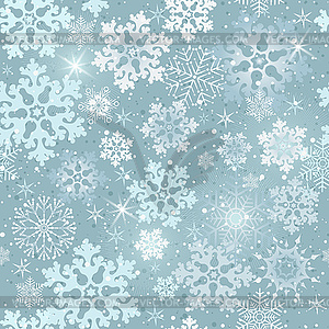 Gentle seamless silvery Christmas hand drown pattern - vector image