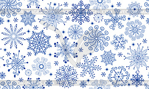 Seamless Christmas hand drown monochrome pattern - vector clip art